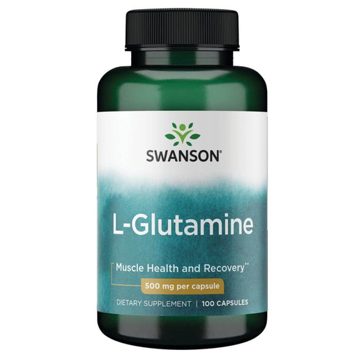 Swanson L-Glutamine 500mg 100 Capsules | Premium Supplements at MYSUPPLEMENTSHOP