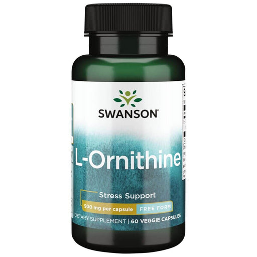 Swanson L-Ornithine 500 mg 60 Veggie Capsules | Premium Supplements at MYSUPPLEMENTSHOP
