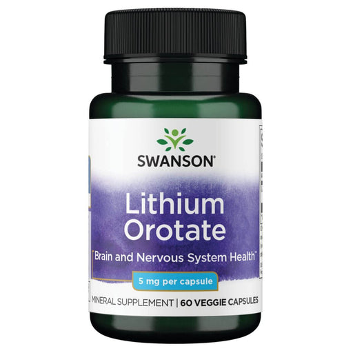 Swanson Lithium Orotate 5 mg 60 Vegetarian Capsules at MySupplementShop.co.uk