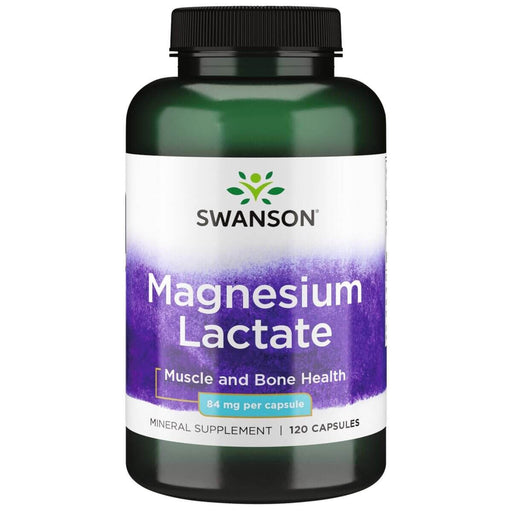 Swanson Magnesium Lactate 84 mg 120 Capsules at MySupplementShop.co.uk