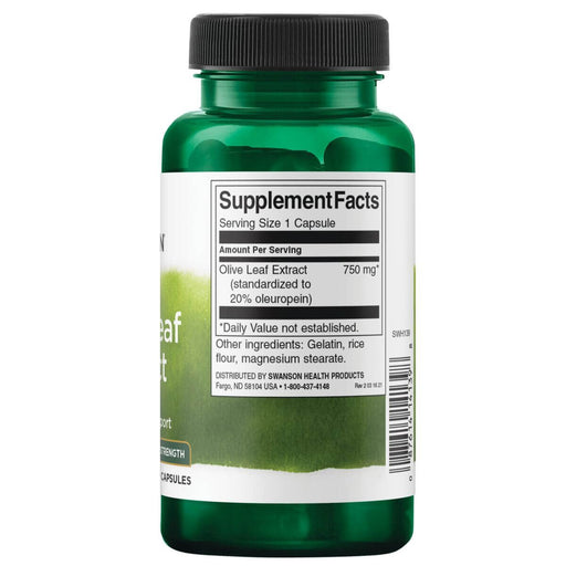 Swanson Olive Leaf Extract 750 mg 60 Capsules at MySupplementShop.co.uk
