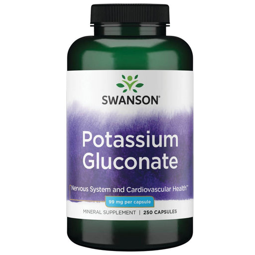 Swanson Potassium Gluconate 99 mg 250 Capsules at MySupplementShop.co.uk
