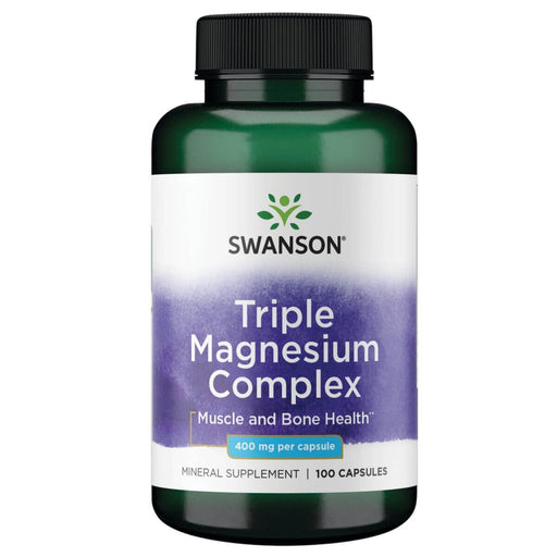 Swanson Triple Magnesium Complex 400 mg 100 Capsules at MySupplementShop.co.uk