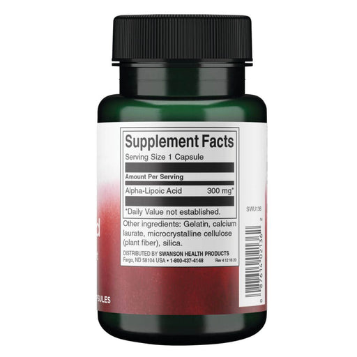 Swanson Ultra Alpha Lipoic Acid 300mg 60 Capsules | Premium Supplements at MYSUPPLEMENTSHOP