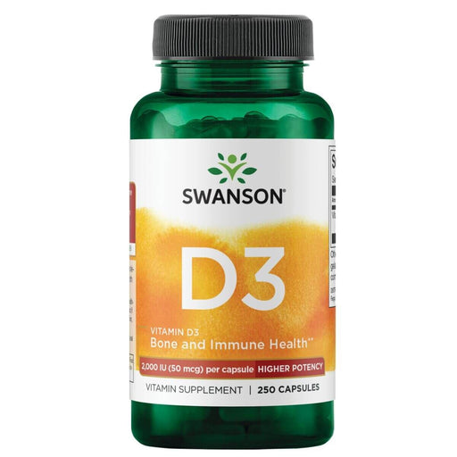 Swanson Vitamin D3 Higher Potency 2,000 IU (50 mcg) 250 Capsules at MySupplementShop.co.uk