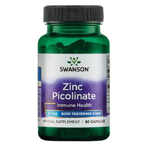 Swanson Zinc Picolinate 22 mg 60 Capsules | Premium Supplements at MYSUPPLEMENTSHOP
