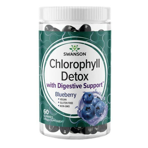 Swanson Chlorophyll Detox Gummies, Blueberry Flavoured 25mg 60 Gummies | Premium Supplements at MYSUPPLEMENTSHOP