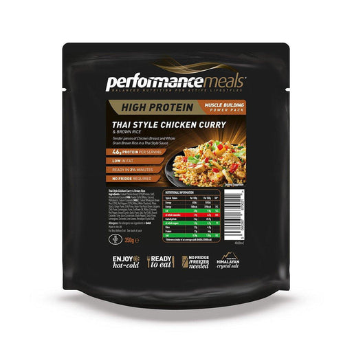 Performance Meals Protein Meal Pouch 350g Thai Style Chicken & Brown Rice | Top Rated Sports Supplements at MySupplementShop.co.uk
