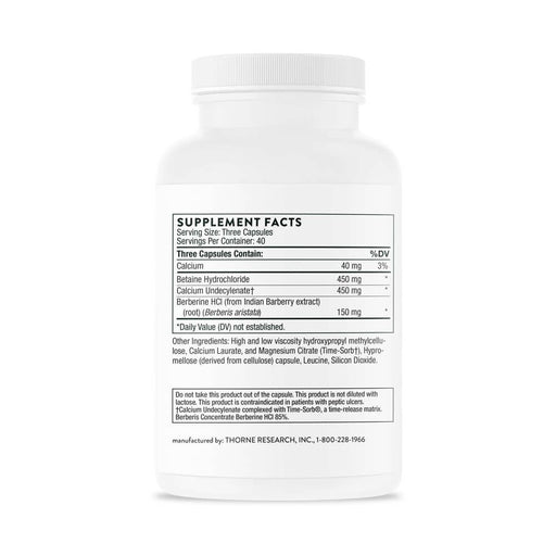 Thorne Research Undecyn 120 Capsules | Premium Supplements at MYSUPPLEMENTSHOP