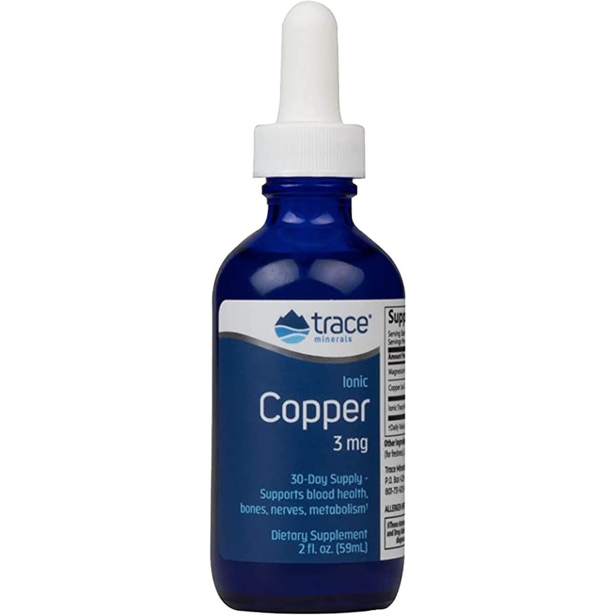 Trace Minerals Ionic Copper Liquid 3mg 2 fl oz (59ml) | Premium Supplements at MYSUPPLEMENTSHOP