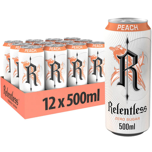 Relentless Peach Zero 12 x 500ml | High-Quality Health Foods | MySupplementShop.co.uk