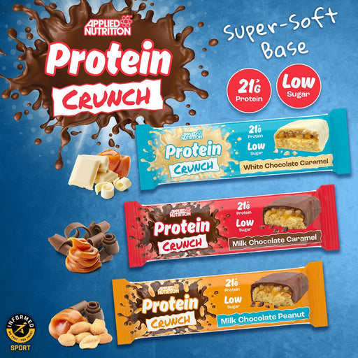 Applied Nutrition Protein Crunch Bar 12 x 62g | High-Quality Protein Bars | MySupplementShop.co.uk
