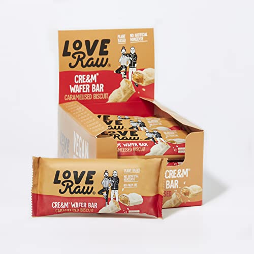 LoveRaw Vegan Cream Filled Wafer Bar 12x45g Caramelised Biscuit | High-Quality Health Foods | MySupplementShop.co.uk