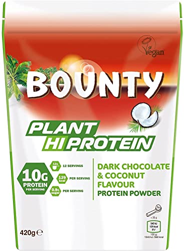 Bounty Dark Chocolate Vegan Protein Powder 420g 12 Servings 10g Plant-Based Protein | High-Quality Vegan Proteins | MySupplementShop.co.uk