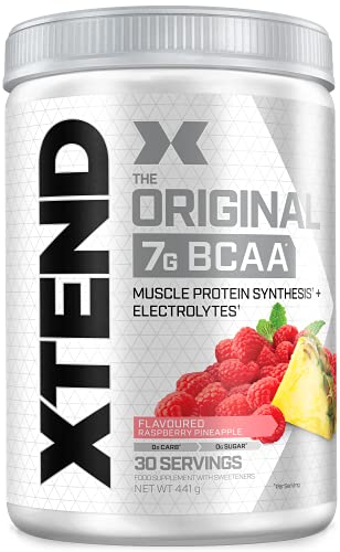 XTEND Original BCAA Powder Raspberry Pineapple | Branched Chain Amino Acids Supplement | 7g BCAAs + Muscle Supplements | Electrolytes for Recovery | Amino Energy Post-Workout | 30 Servings | High-Quality BCAAs | MySupplementShop.co.uk