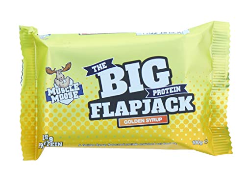 Muscle Moose Big Protein Flapjack 12x100g Golden Syrup | High-Quality Sports Nutrition | MySupplementShop.co.uk