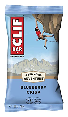 CLIF Bar Bar Energy Bars Source of Protein Vitamin B12 & B6 Blueberry Crisp 12 x 68g Blue | High-Quality Cereal Bars | MySupplementShop.co.uk