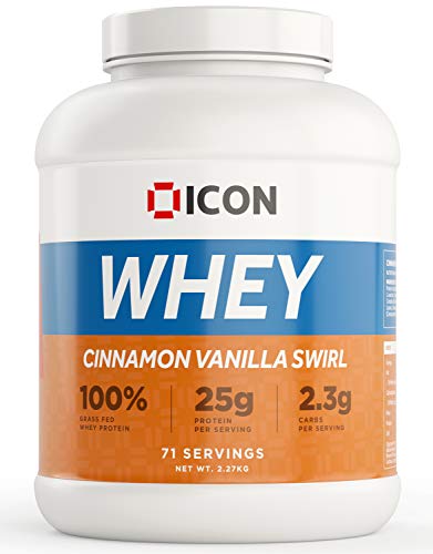 ICON Nutrition Whey Protein Powder 2.27kg 71 Servings - Cinnamon Vanilla Swirl | High-Quality Whey Proteins | MySupplementShop.co.uk