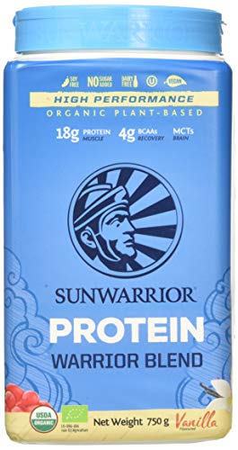 Sunwarrior Warrior Blend Organic Raw Vegan Protein Powder Vanilla 750g | High-Quality Sports Nutrition | MySupplementShop.co.uk
