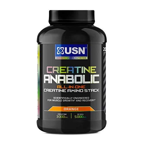 USN Creatine Anabolic all in One Creatine Amino Muscle Building Stack Orange 900g | High-Quality Sports Nutrition | MySupplementShop.co.uk