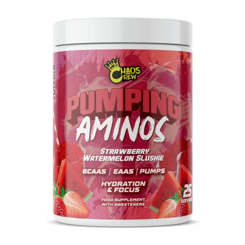Chaos Crew Pumping Aminos 2.0 Strawberry Watermelon 325g | High-Quality Diet Shakes | MySupplementShop.co.uk