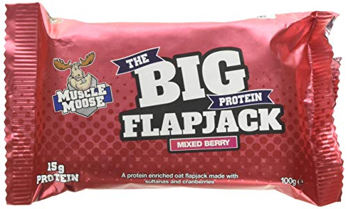 Muscle Moose Big Protein Flapjack 12x100g Mixed Berry | High-Quality Sports Nutrition | MySupplementShop.co.uk