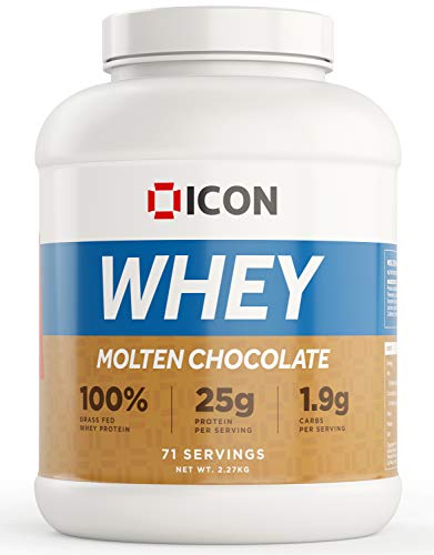 ICON Nutrition Whey Protein Powder 2.27kg 71 Servings - Molten Chocolate | High-Quality Whey Proteins | MySupplementShop.co.uk