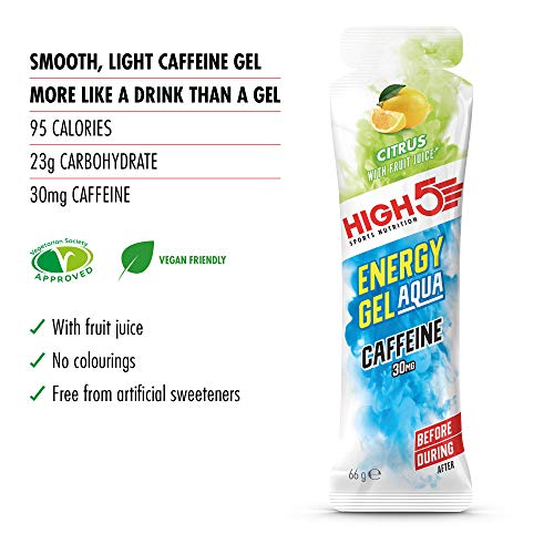 High 5 Energy Gel Aqua Citrus Caffeine 20x66g | High-Quality Sports Nutrition | MySupplementShop.co.uk