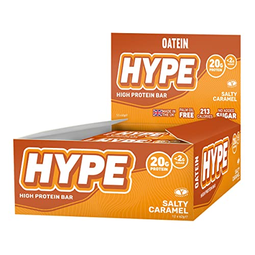 Oatein Hype Low Sugar Protein Bar 12 x 62g Salty Caramel | High-Quality Sports Nutrition | MySupplementShop.co.uk