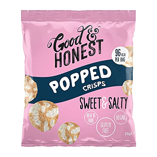 Good & Honest Popped Crisps 24x23g Sweet & Salty | High-Quality Sports Nutrition | MySupplementShop.co.uk