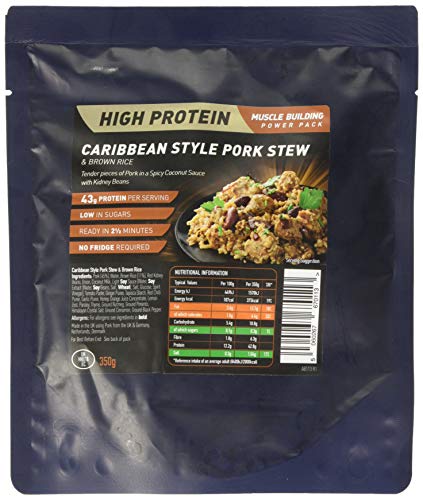 Performance Meals Protein Meal Pouch 350g Caribbean Style Pork with Rice & Peas | High-Quality Sports Nutrition | MySupplementShop.co.uk