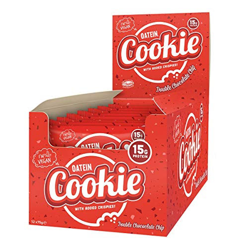 Oatein High Protein Cookie with Added crispies (Box of 12 x 75g) (Double Chocolate) | High-Quality Sports Nutrition | MySupplementShop.co.uk