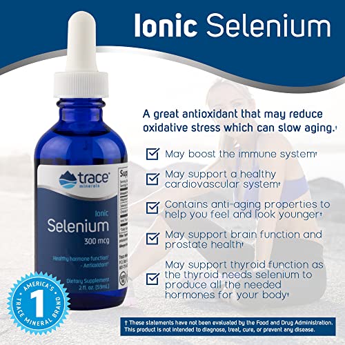 Trace Minerals Research - Ionic Selenium 300 mcg 2 oz Liquid | High-Quality Selenium | MySupplementShop.co.uk