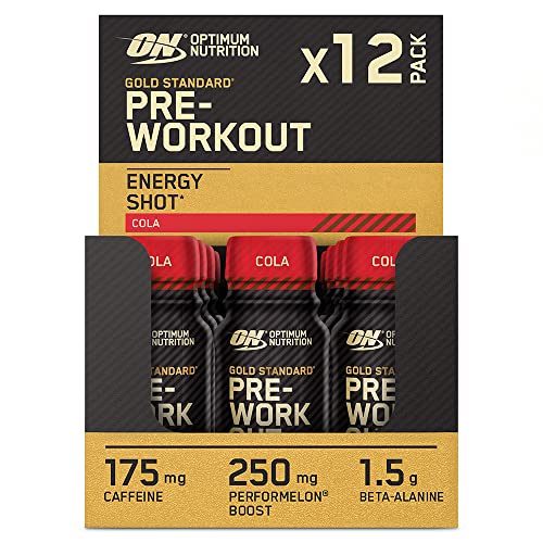Optimum Nutrition Gold Standard® Pre-Workout Shot 12x60ml Cola | High-Quality Acetyl-L-Carnitine | MySupplementShop.co.uk