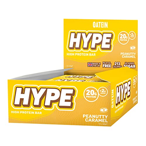 Oatein Hype Low Sugar Protein Bar 12 x 62g Peanutty Caramel | High-Quality Sports Nutrition | MySupplementShop.co.uk