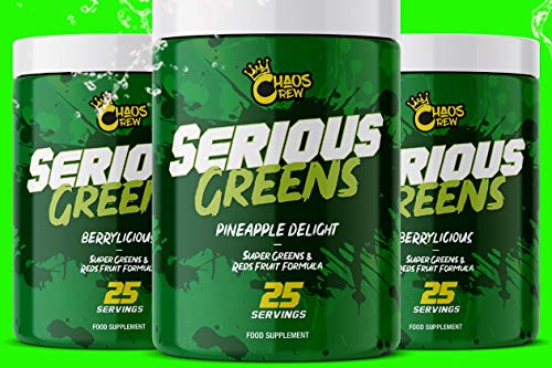 Chaos Crew Serious Greens Mixed Berry 25SR 25 Count | High-Quality Nutrition Bars | MySupplementShop.co.uk
