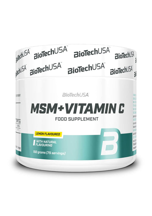BioTechUSA MSM + Vitamin C, Lemon - 150g | High-Quality Joint Support | MySupplementShop.co.uk