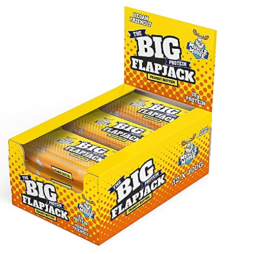 Muscle Moose Big Protein Flapjack Peanut Butter 12 x 100 g | High-Quality High Protein | MySupplementShop.co.uk