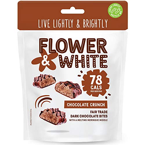 Flower&White Meringue Bites 75g Chocolate Crunch | High-Quality Health Foods | MySupplementShop.co.uk