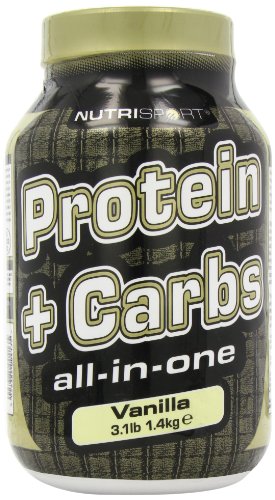 NutriSport Protein + Carbs 1.4Kg Vanilla | High-Quality Sports Nutrition | MySupplementShop.co.uk