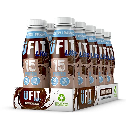 UFIT Lite 15g Protein Shake Fat Free No Added Sugar Lactose Free - Smooth Chocolate Flavour Ready to Drink | High-Quality Diet Shakes | MySupplementShop.co.uk