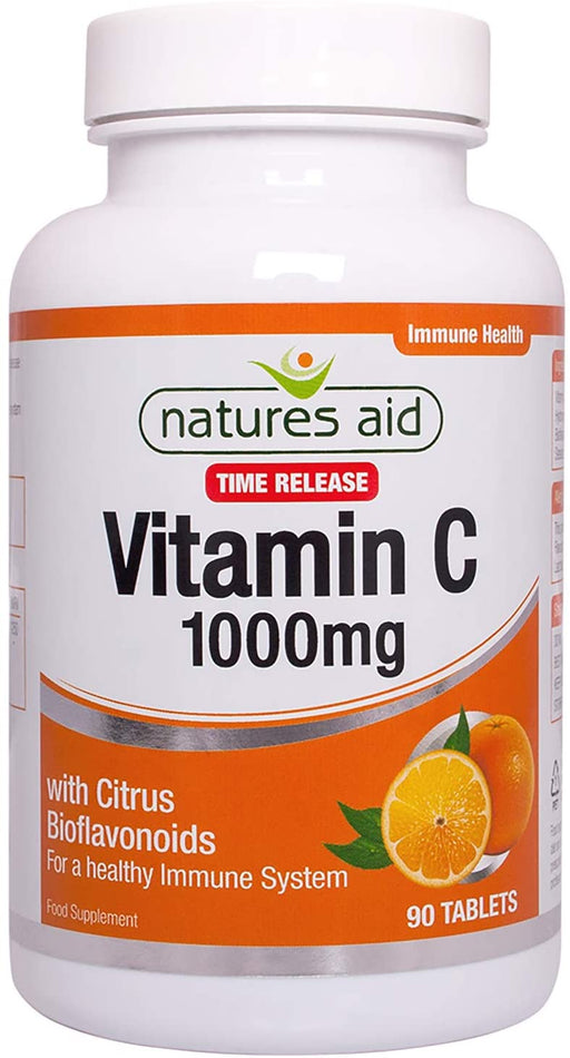 Natures Aid Vitamin C Time Release Citrus Tablets 1000mg 90 Capsules | High-Quality Vitamins & Supplements | MySupplementShop.co.uk