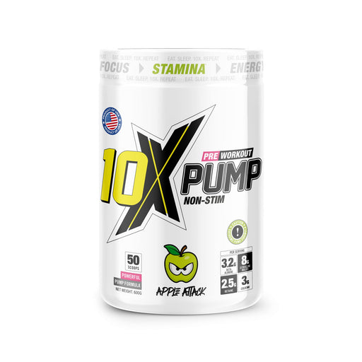 10X Athletic PUMP 600g Apple Attack | High-Quality Health & Personal Care | MySupplementShop.co.uk