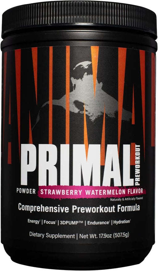Animal Primal Preworkout Powder, Strawberry Watermelon - 507g by Universal Nutrition at MYSUPPLEMENTSHOP.co.uk