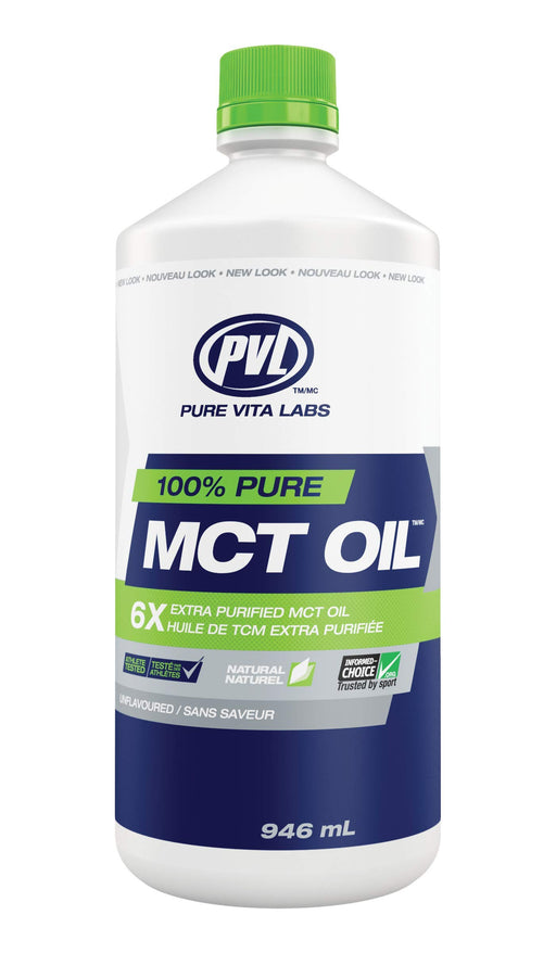 PVL Essentials 100% Pure MCT Oil, Unflavoured - 946 ml. | High-Quality Omegas, EFAs, CLA, Oils | MySupplementShop.co.uk