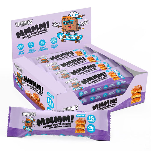 Yummo's Mmmm! Vegan Protein Bar 12x55g Chocolate Caramel | Top Rated Supplements at MySupplementShop.co.uk