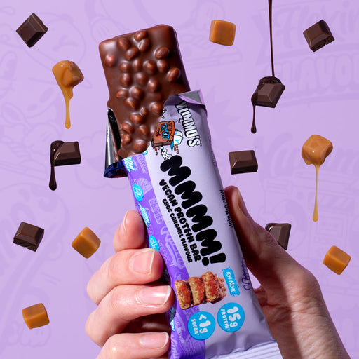 Yummo's Mmmm! Vegan Protein Bar 12x55g Chocolate Caramel | High-Quality Supplements | MySupplementShop.co.uk