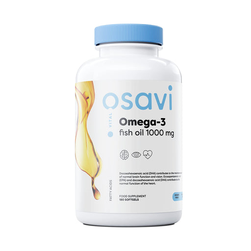 Omega-3 Fish Oil, 1000mg (Lemon) - 180 softgels