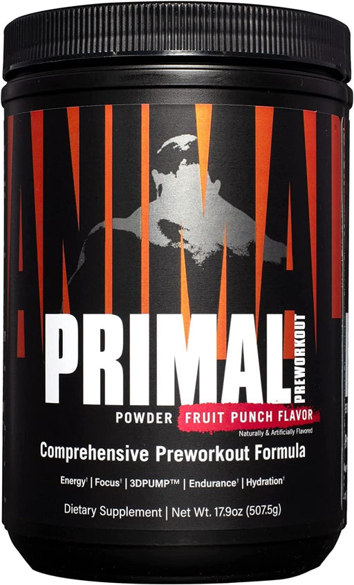 Animal Primal Preworkout Powder, Fruit Punch - 507g by Universal Nutrition at MYSUPPLEMENTSHOP.co.uk