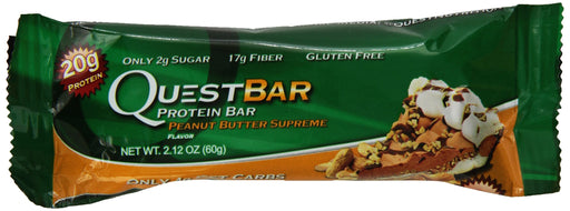 Quest Bar, Peanut Butter Supreme - 12 bars | High-Quality Nutrition Bars | MySupplementShop.co.uk